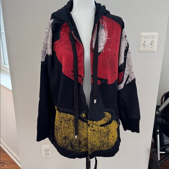 Marc Jacobs  RARE COLLECTABLE DISNEY MICKEY MOUSE OVERSIZED ZIP UP HOODIE /DRESS - Picture 10 of 14